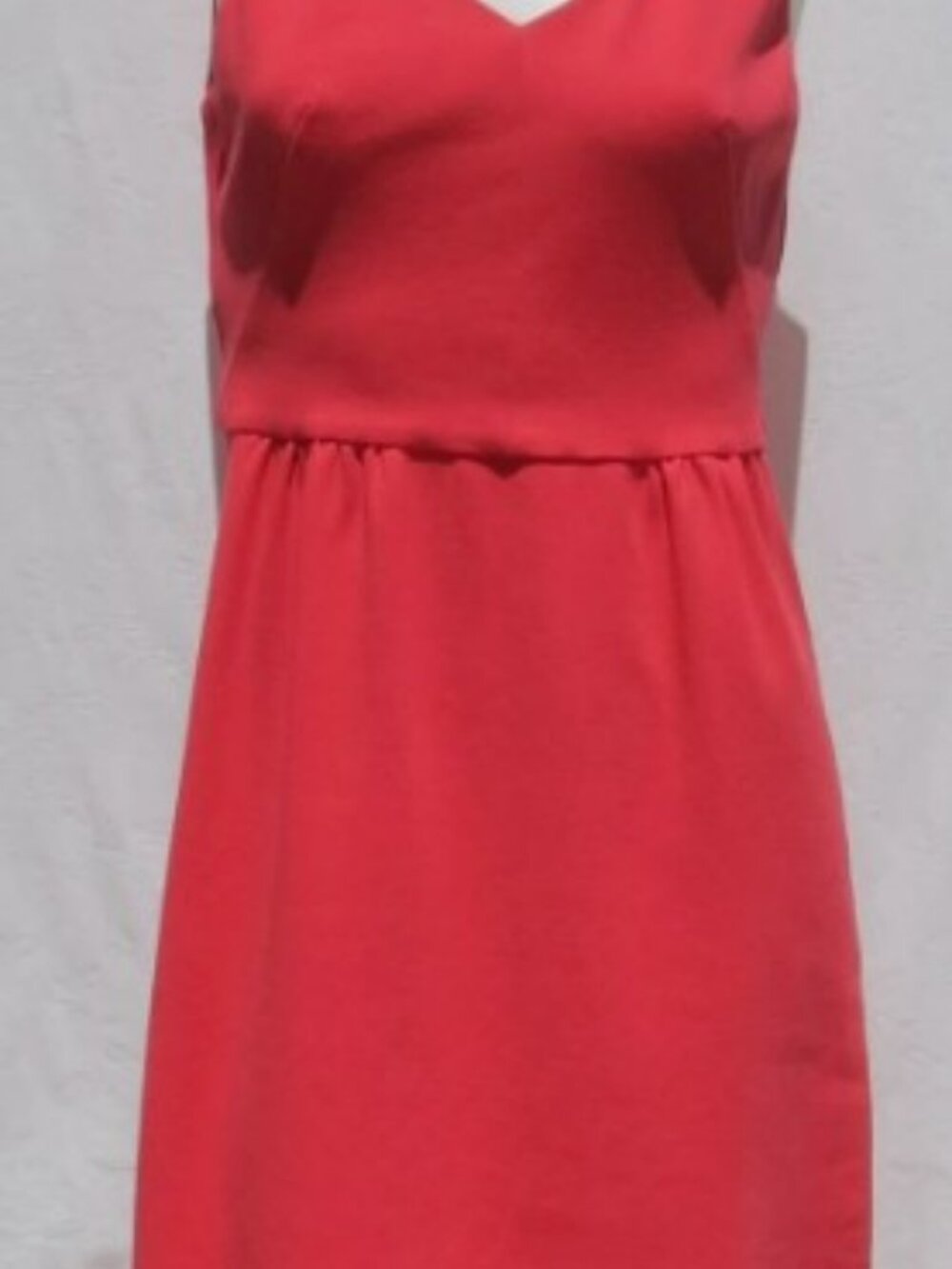 Boden Coral Pink Stretch Ponte Knit Sheath V Neck Dress - Picture 2 of 5